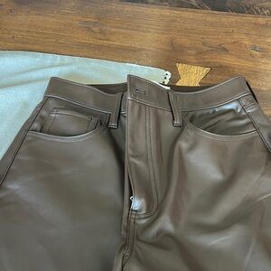 Abercrombie & Fitch Chocolate Leather Trousers